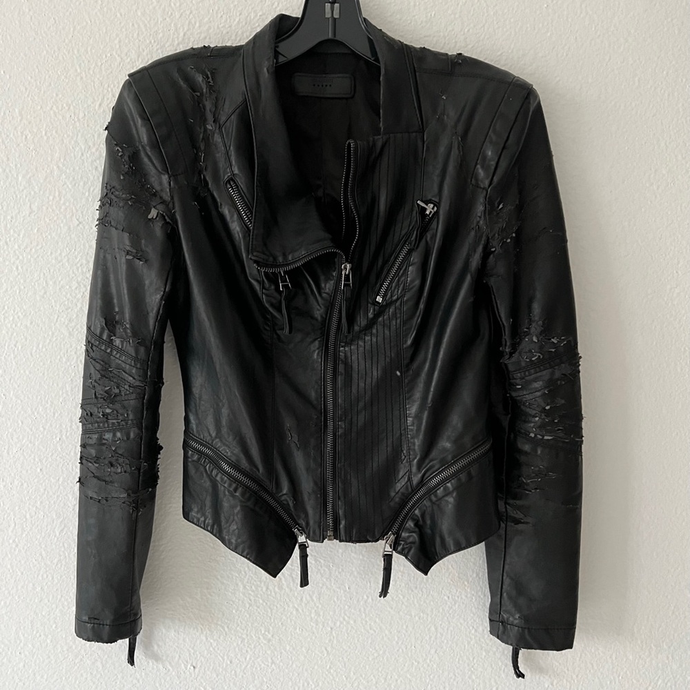 BLANK NYC Faux Leather Zip Moto Jacket